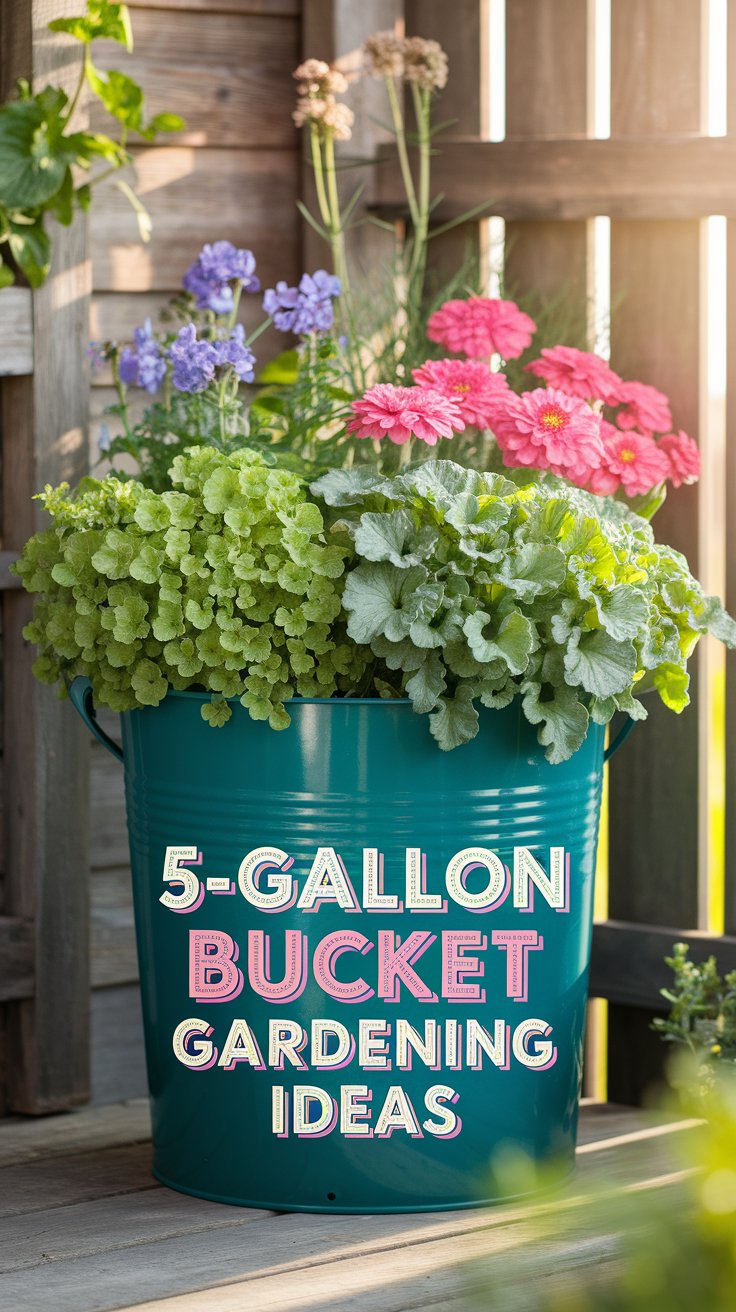 10 Brilliant 5-Gallon Bucket Gardening Ideas for Maximizing Your Space