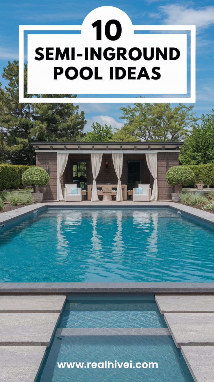 10 Stunning Semi-Inground Pool Ideas to Transform Your Backyard